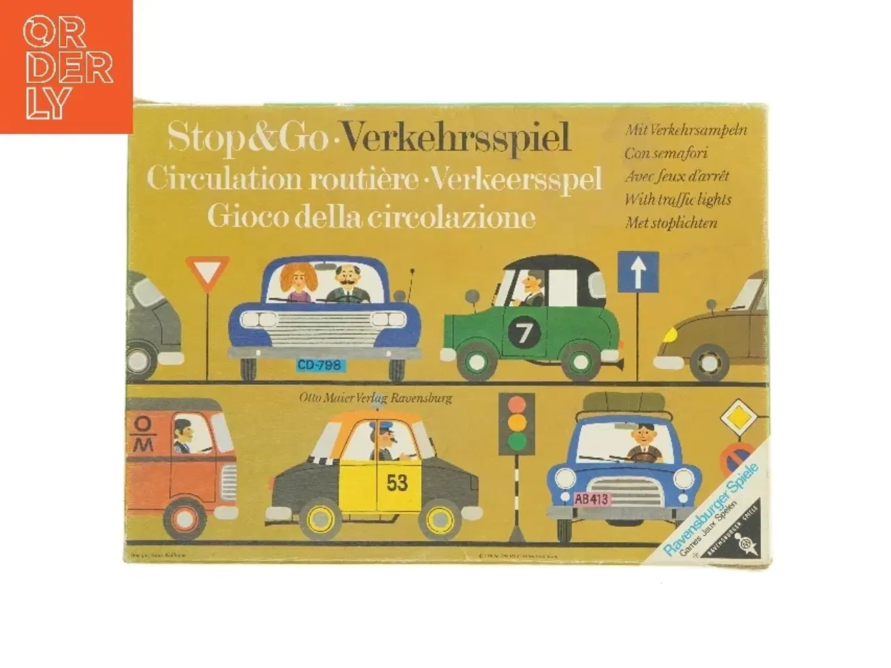 Billede 1 - Stop & Go trafikselskabsspil fra 1960 Ravensburger (str. 39,5x28,5 cm)