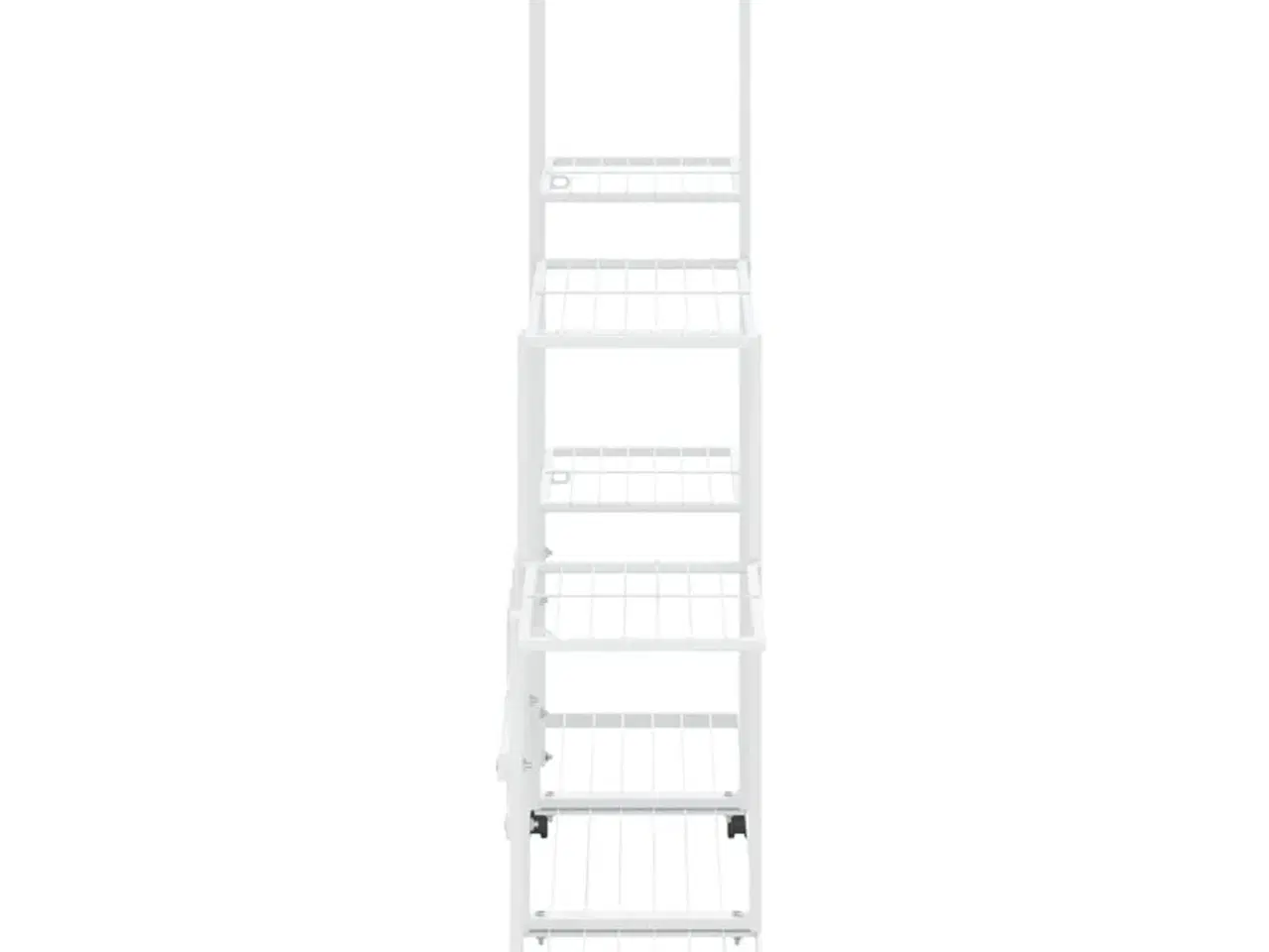 Billede 4 - Blomsterstativ med hjul 94,5x25x92,5 cm metal hvid