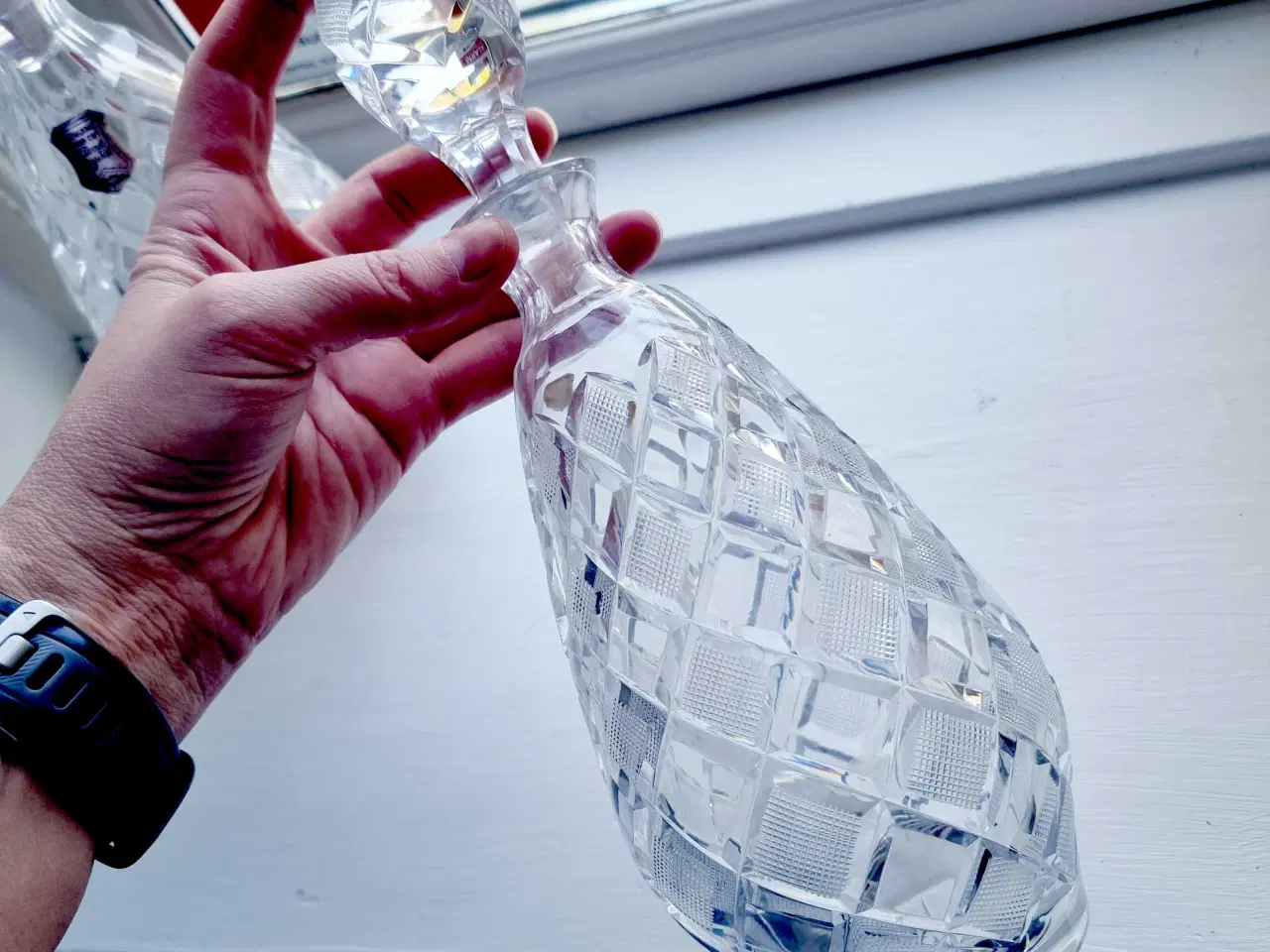 Billede 7 - 2 høje flotte og ens krystal karafler