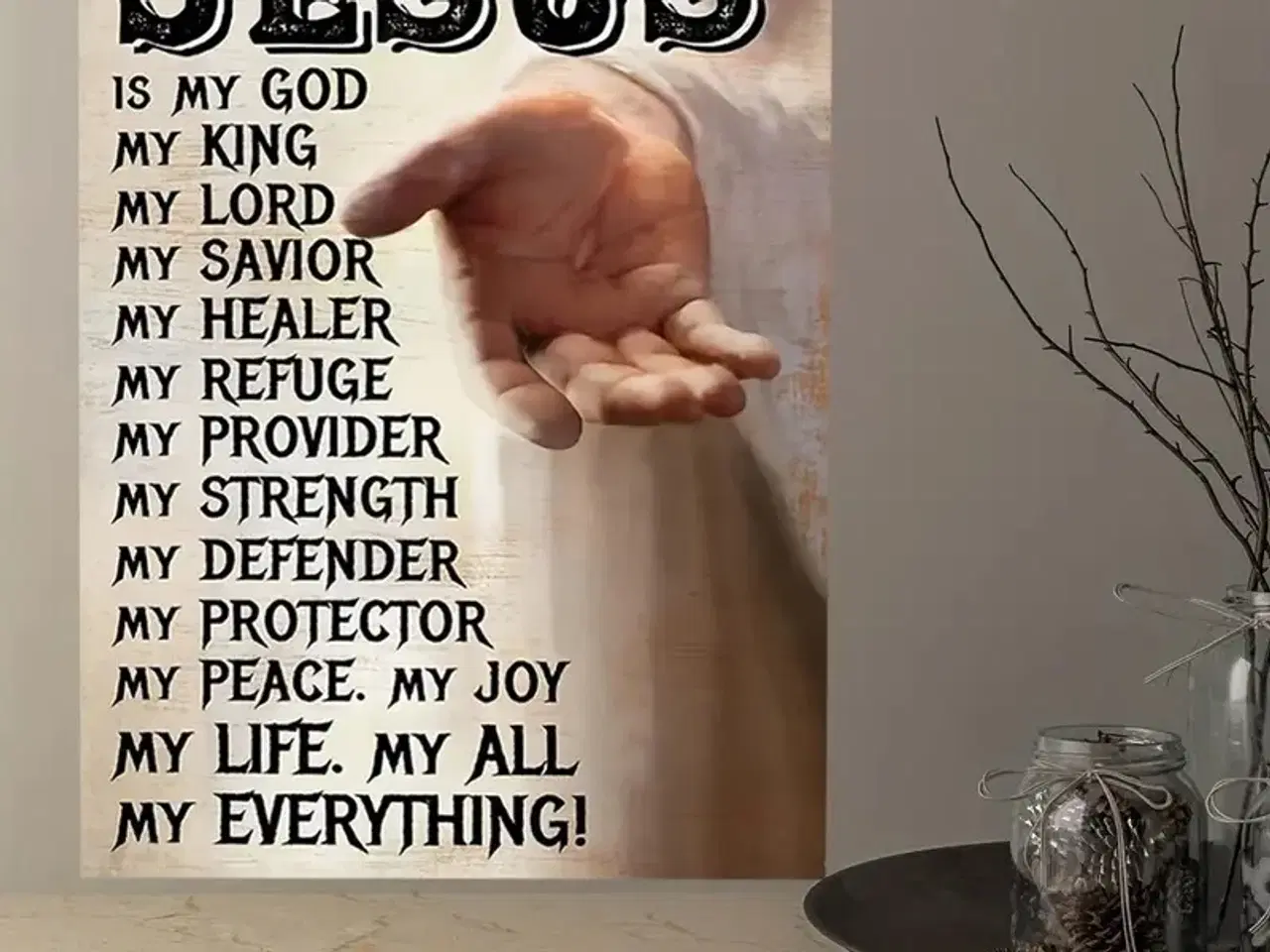 Billede 1 - * Lærredsmaleri; Jesus is my God