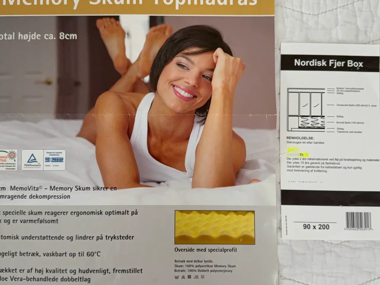 Billede 4 - Dobbeltseng 180 x 200 Boxmadrasser