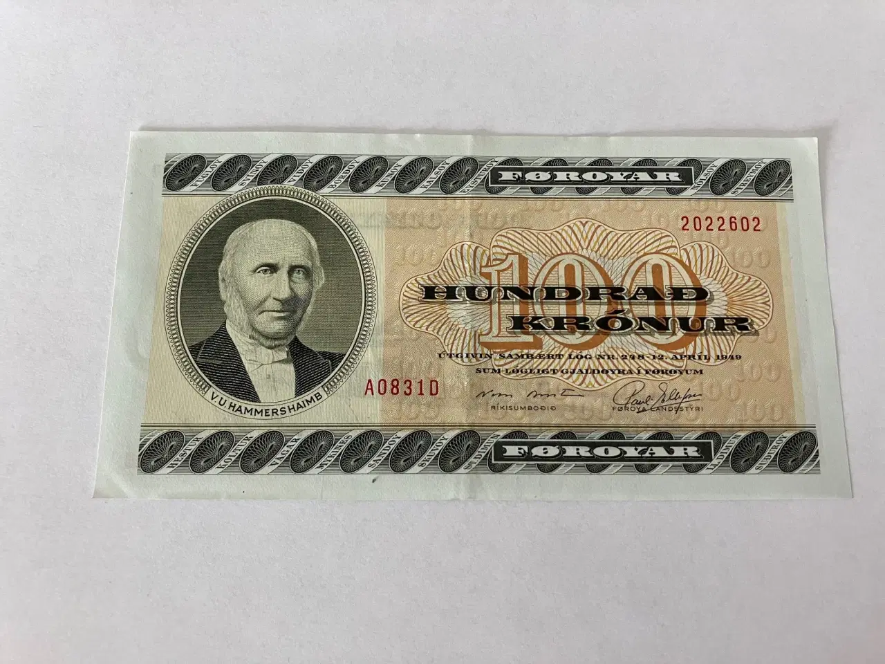 Billede 1 - 100 Kronur Færøerne 1983