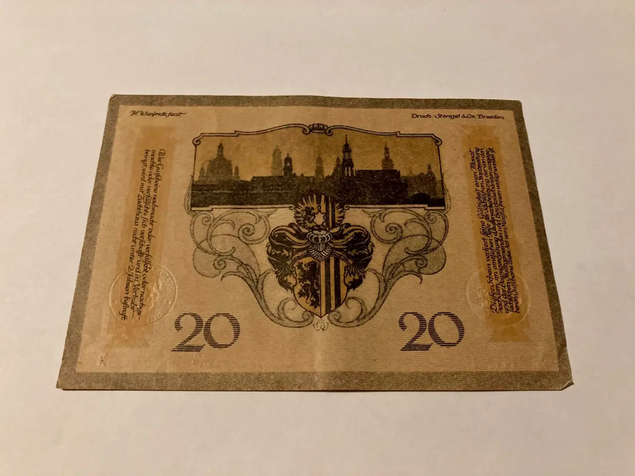 Billede 2 - 20 Mark Dresden 1918 Germany