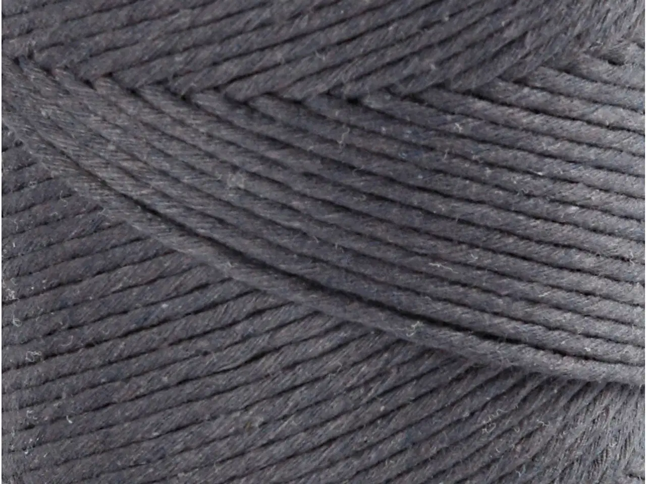 Billede 1 - Grå Macramé Snor 198m - 2mm, Genanvendt Materiale