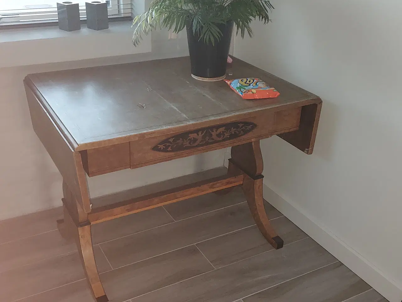 Billede 2 - Antik Slagbænk med bord