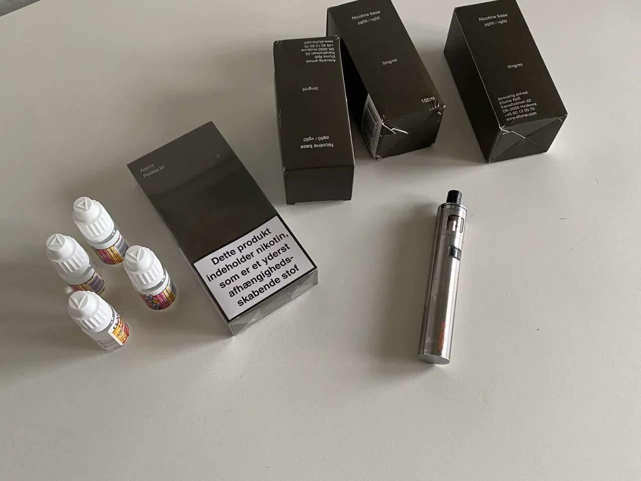 Billede 1 - E cigaret med e juice og coils