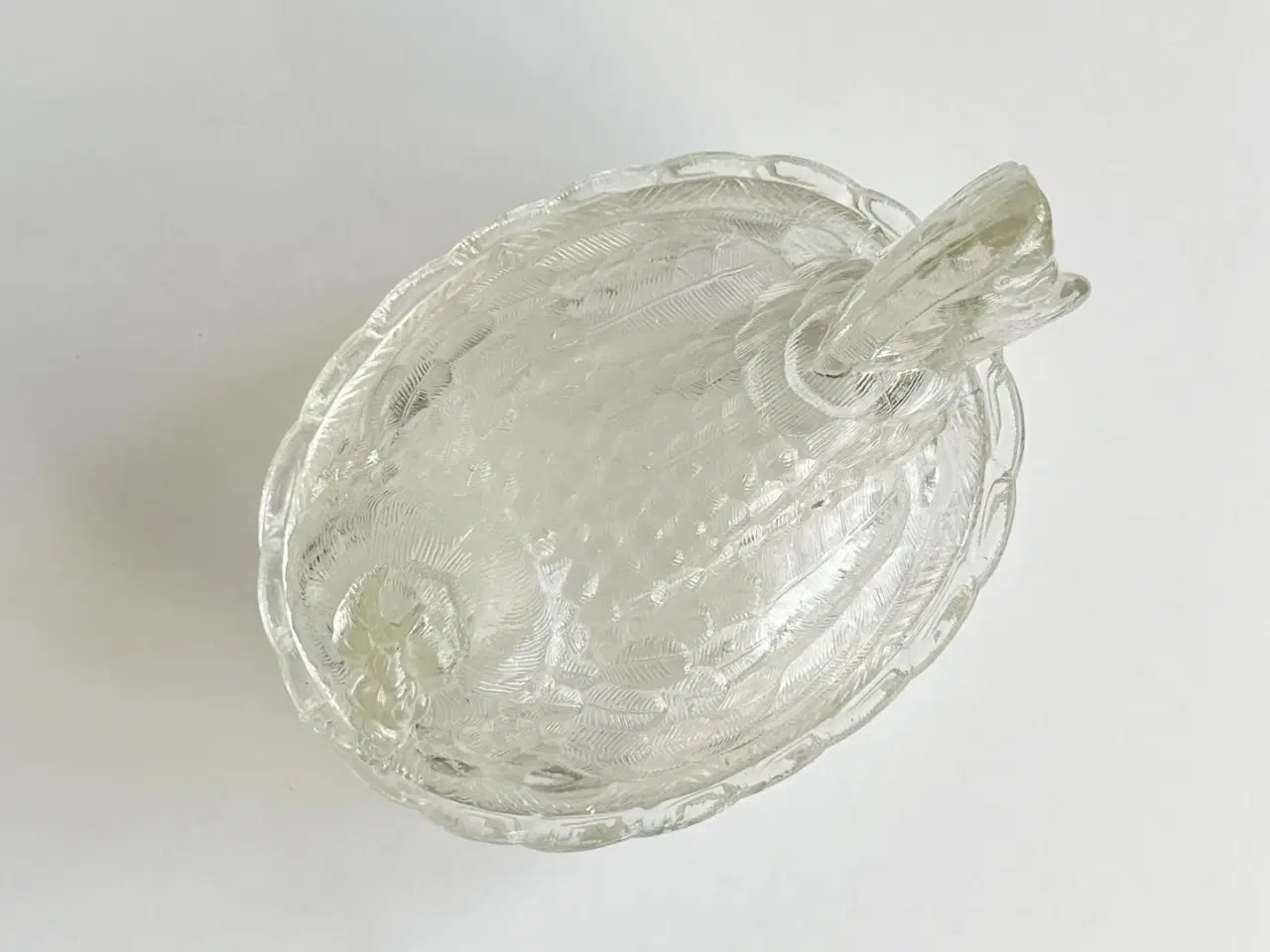 Billede 4 - Lågkrukke, klart glas, høne