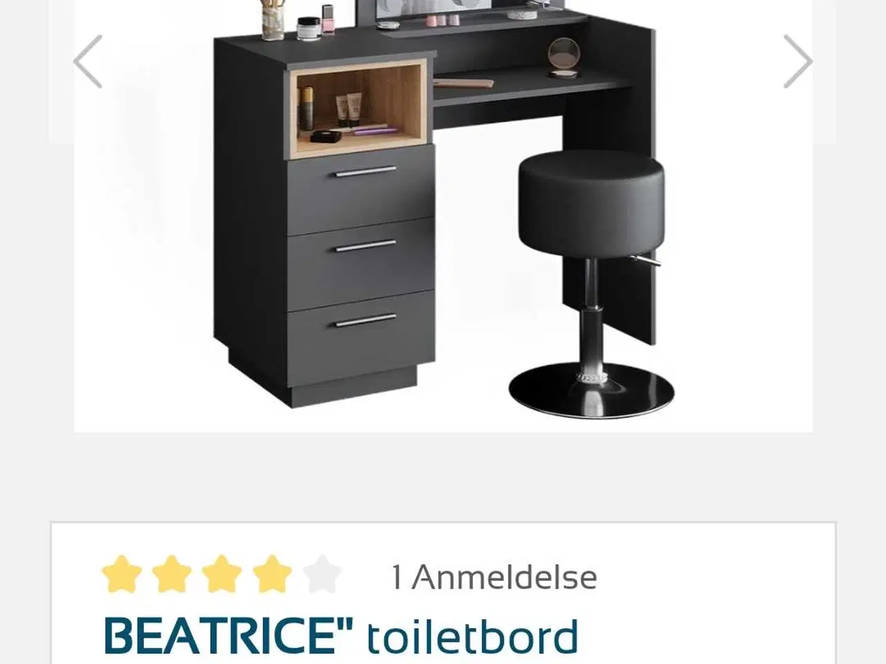 Billede 3 - Make-up bord med spejl og LED