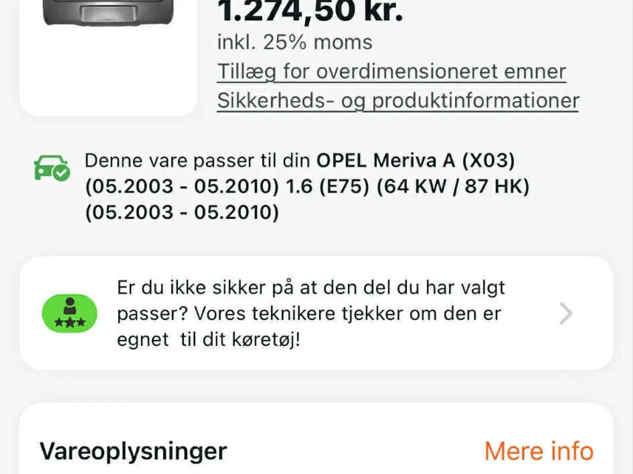 Billede 6 - Opel Meriva 1,6