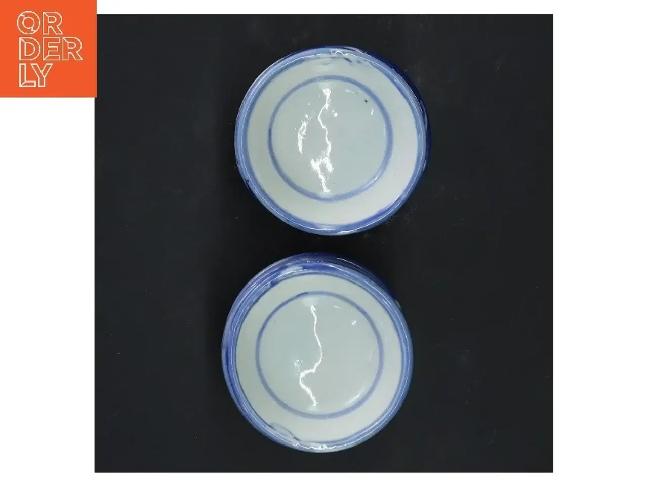 Billede 3 - 10 små skåle, blå og hvide til soya, oliven, dip etc.  (str. 7x3 cm, 10 styk cm)