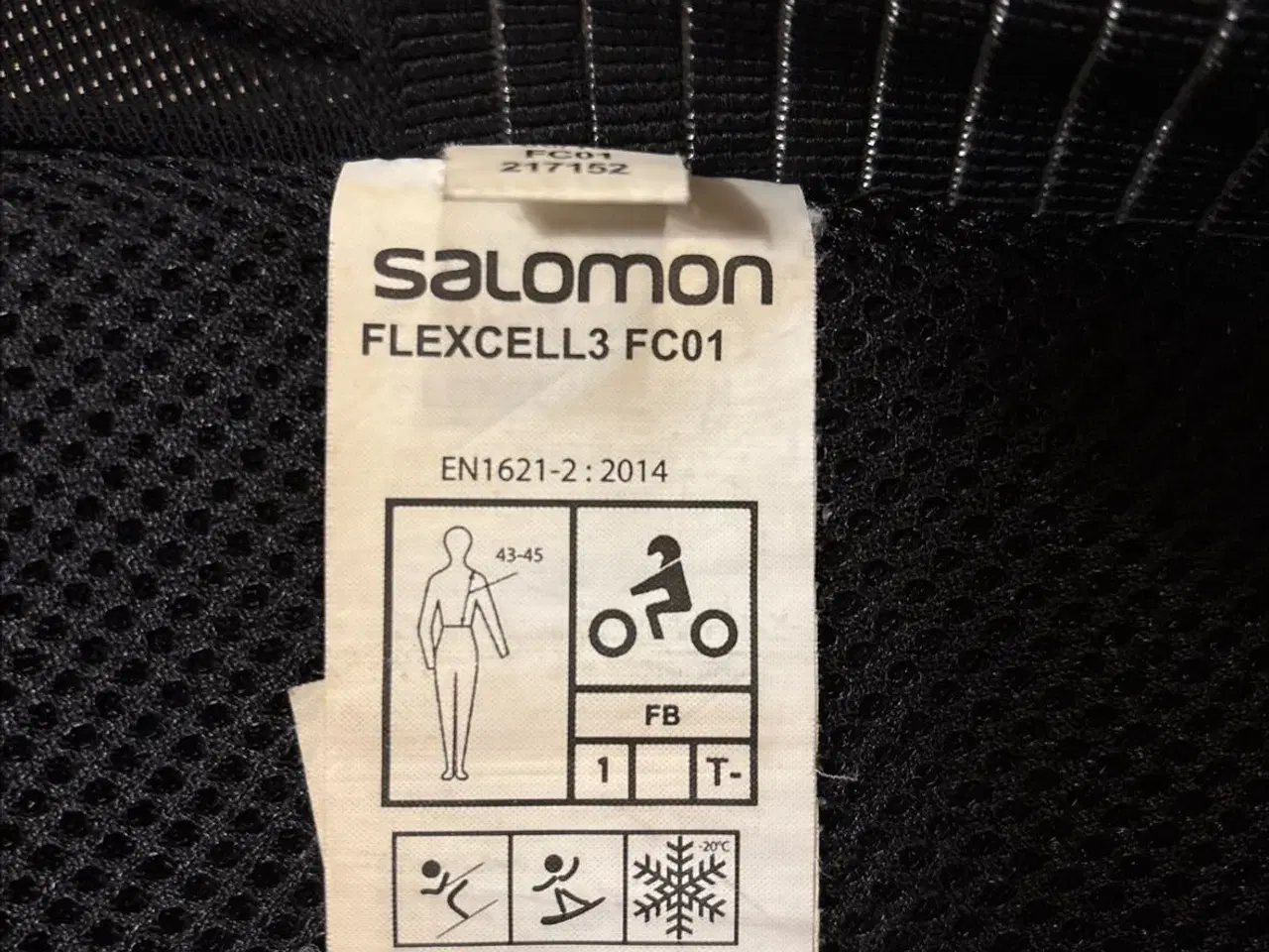 Billede 3 - Salomon Flexcell3 rygskjold str.S