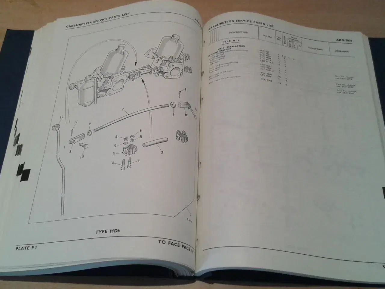 Billede 4 - SU-Carbutator sjælden manual med Parts List