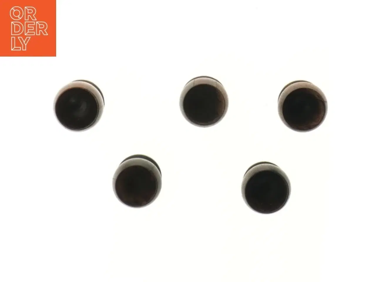 Billede 2 - Æggebægrer af palisander, sæt af 5 (str. 5 stk Ø 4,5 cm højde 5 cm)