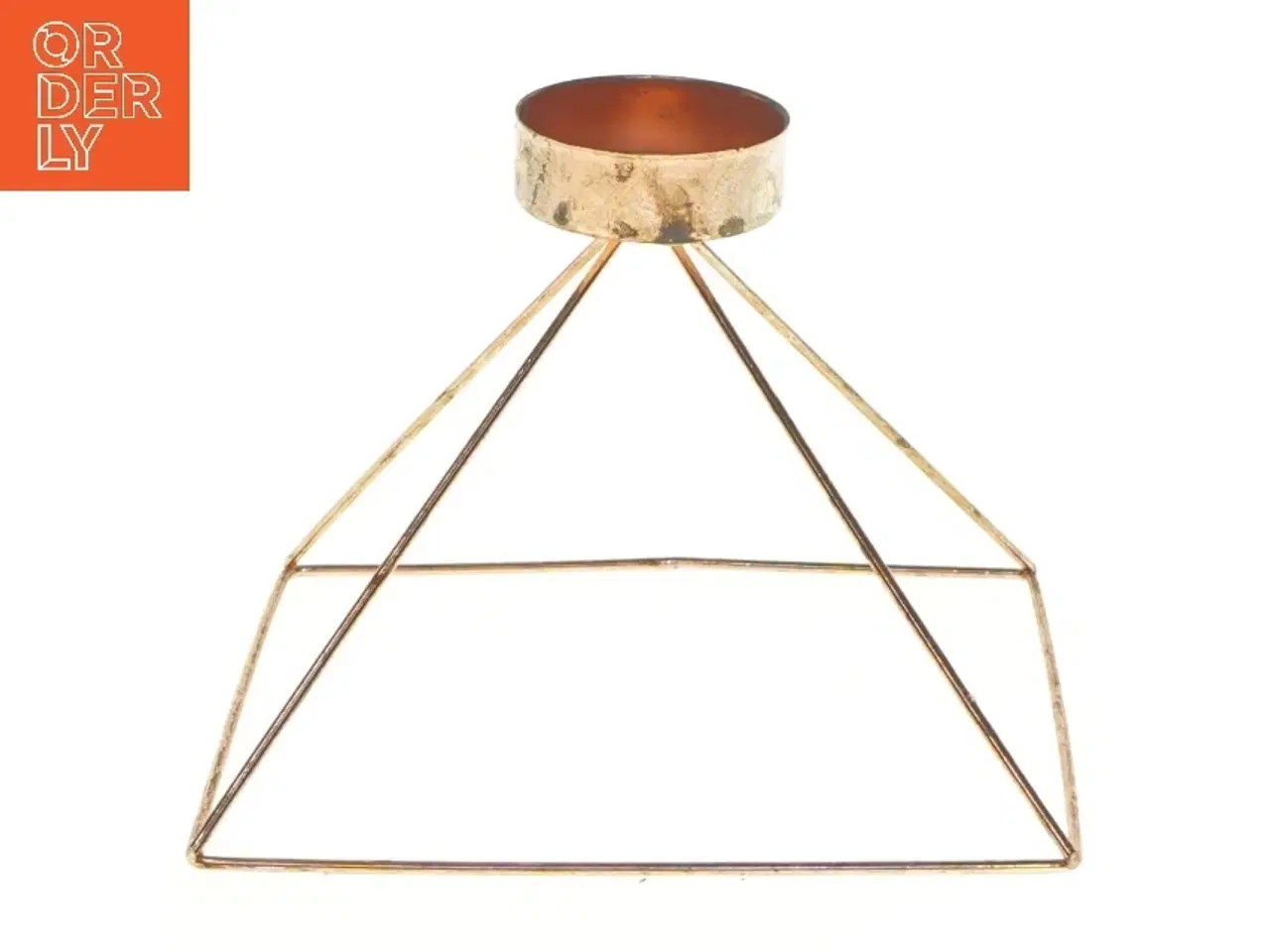 Billede 1 - Kobber lysestage (str. 13x10 cm)