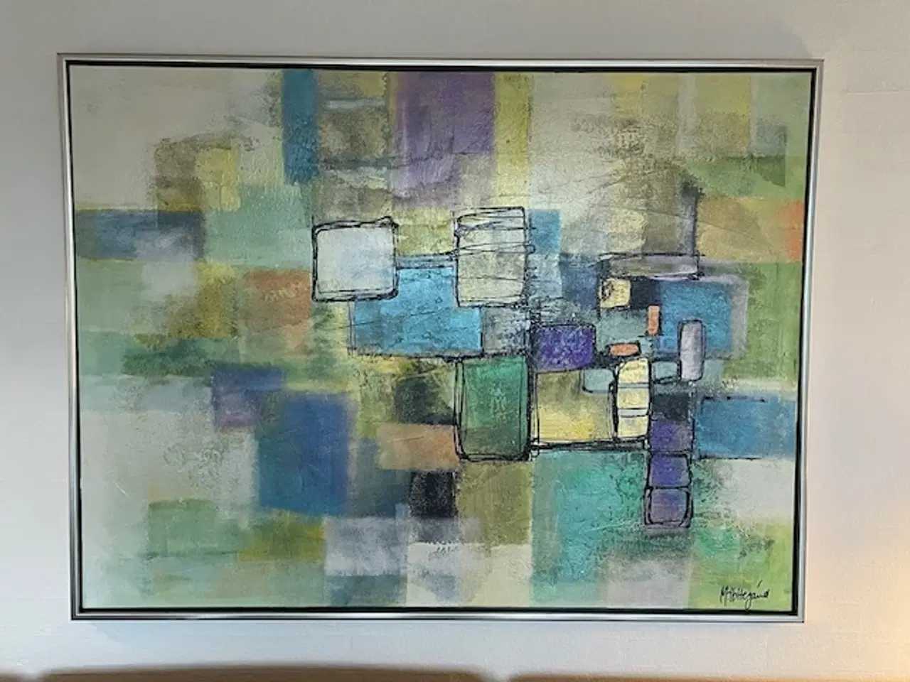 Billede 1 - Stort abstrakt maleri