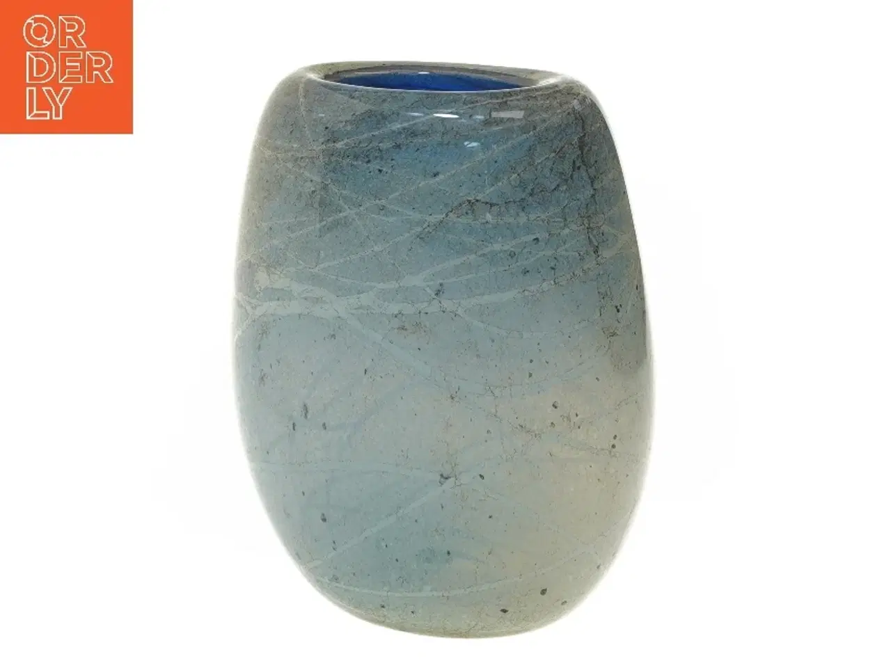 Billede 2 - Svensk glasvase med specielt mønster (str. 22,5 cm)