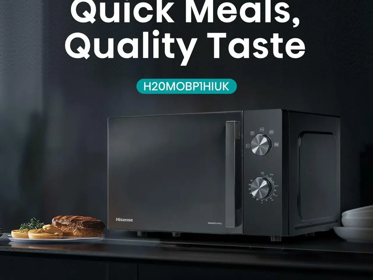 Billede 7 - Mikrobølgeovn Hisense H20MOBP1HI 20 L - Sort, 700 W