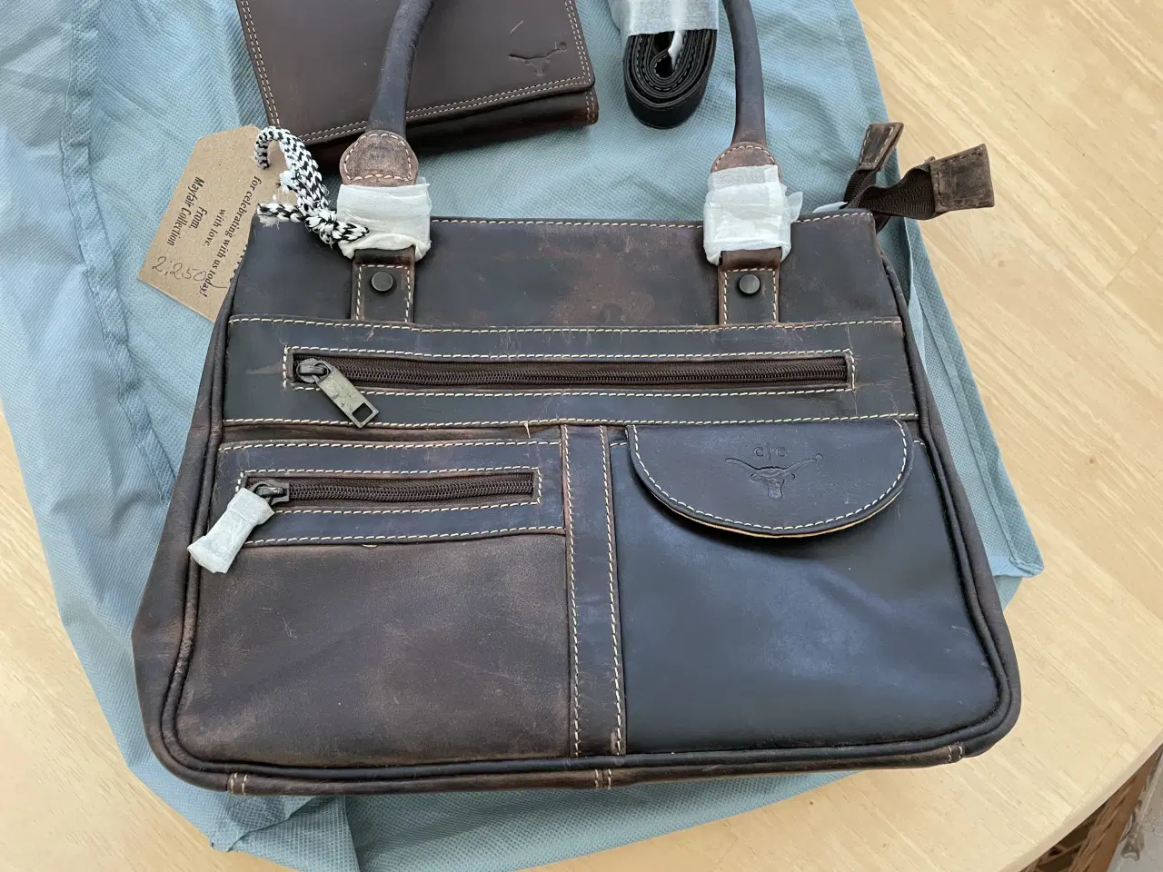 Billede 7 - Ny Lædertaske incl. pung magen til