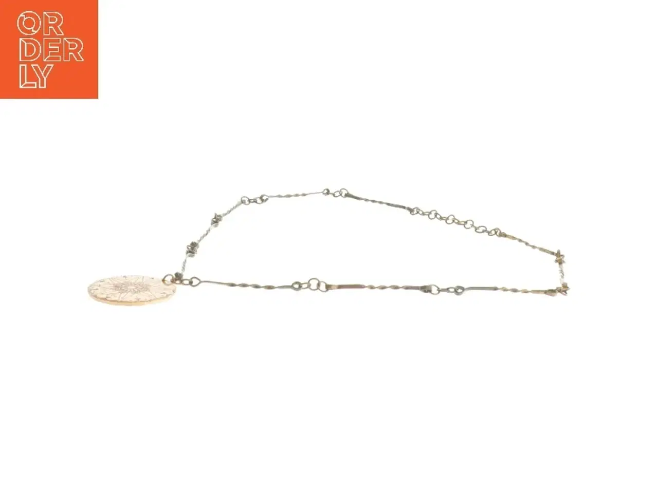 Billede 3 - Halskæde med møntvedhæng (str. Ø 20 cm)