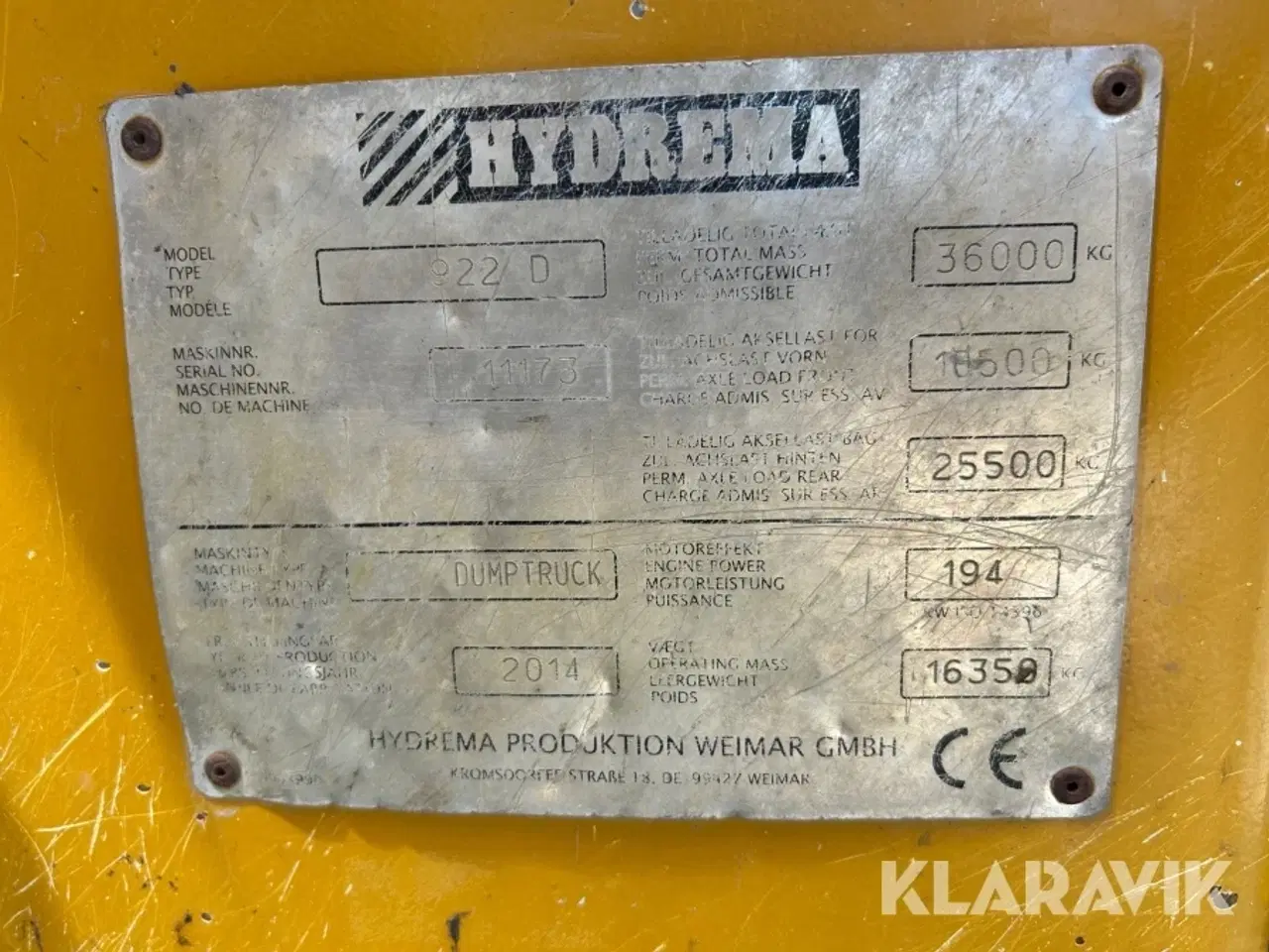 Billede 6 - Dumper Hydrema 922D