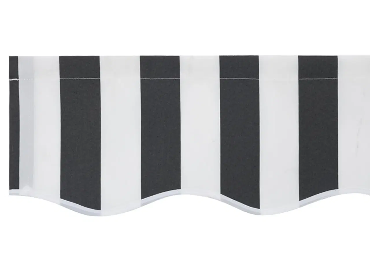 Billede 6 - Markise Bølge Antracitgrå og hvid 2.3 x 0.2 m Kanvas