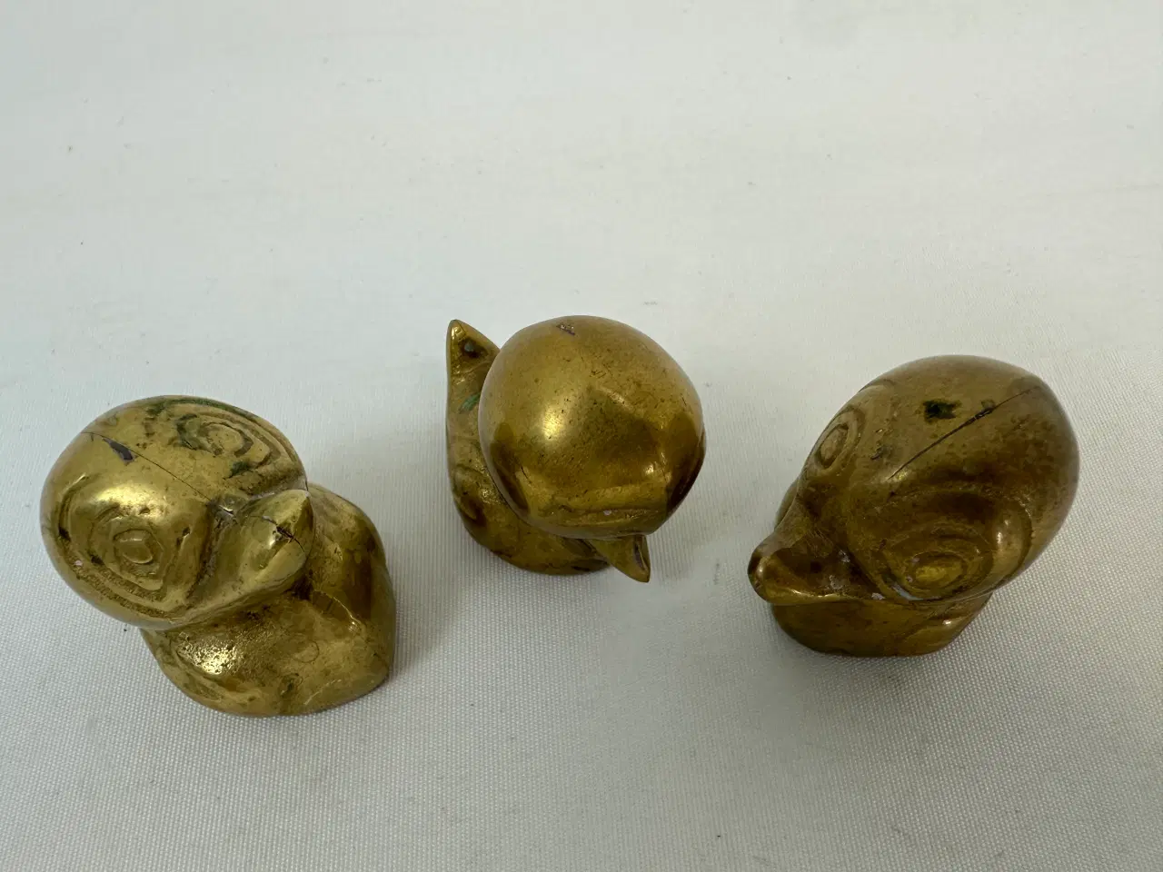 Billede 5 - 3 stk. små vintage messing ænder