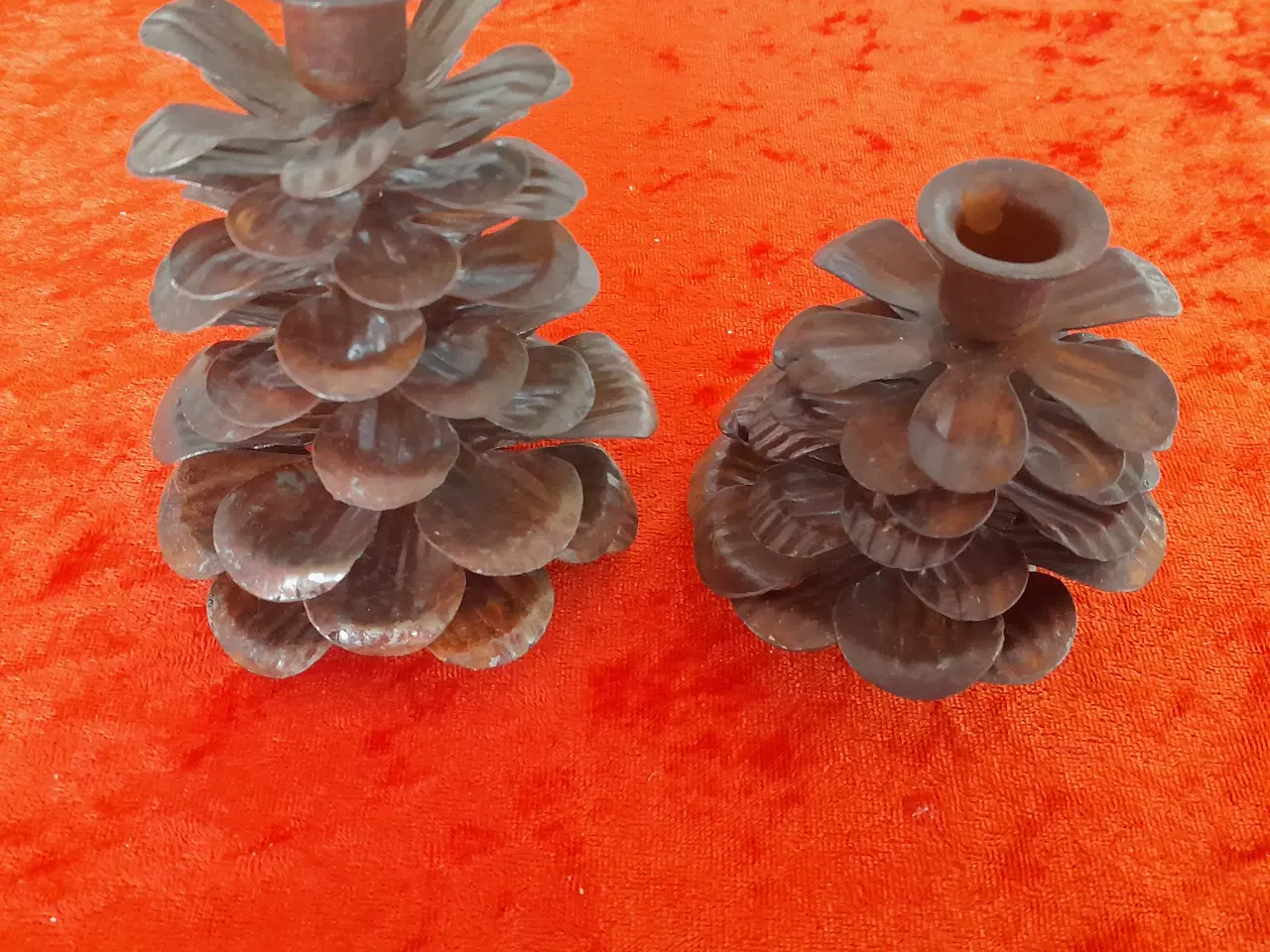 Billede 3 - Koglelysestager, 2 stk.