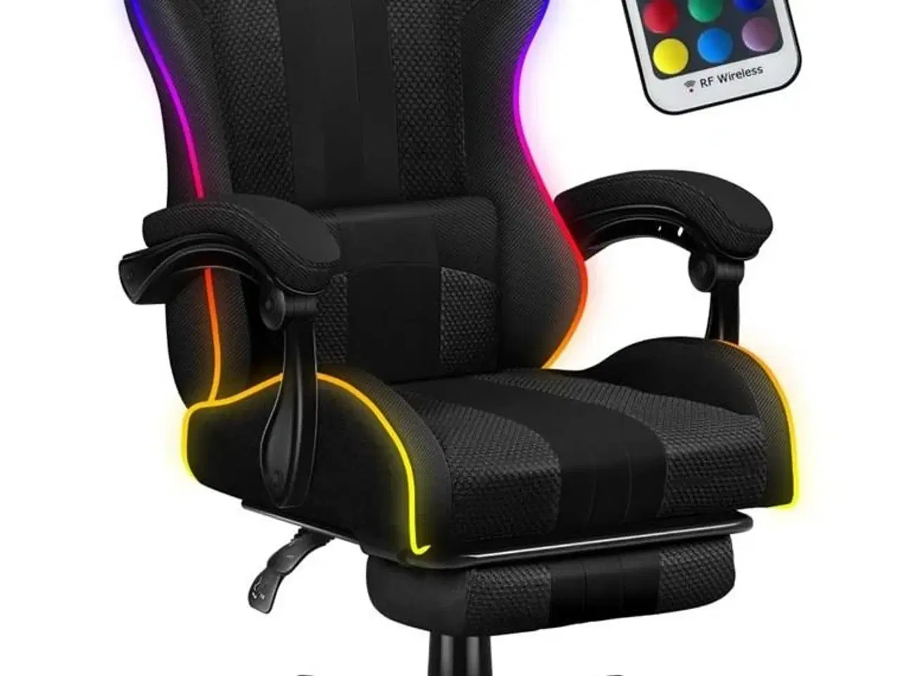 Billede 1 - Gamerstol Huzaro Force 4.7 RGB Mesh – ergonomisk med fodstøtte