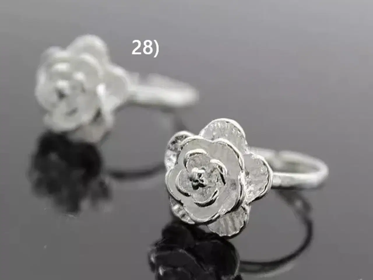 Billede 1 - * Sterlingsølv; Smukkeste blomster-fingerring