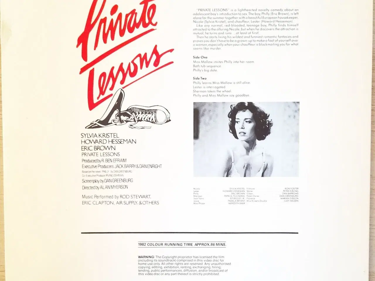 Billede 2 - Private Lessons, Laserdisk Film.