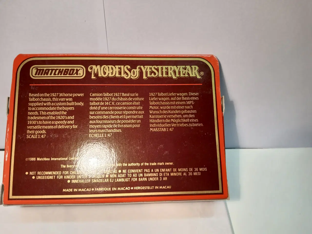 Billede 6 - MATCHBOX MODELS OF YESTERYEAR Y5 TALBOT.