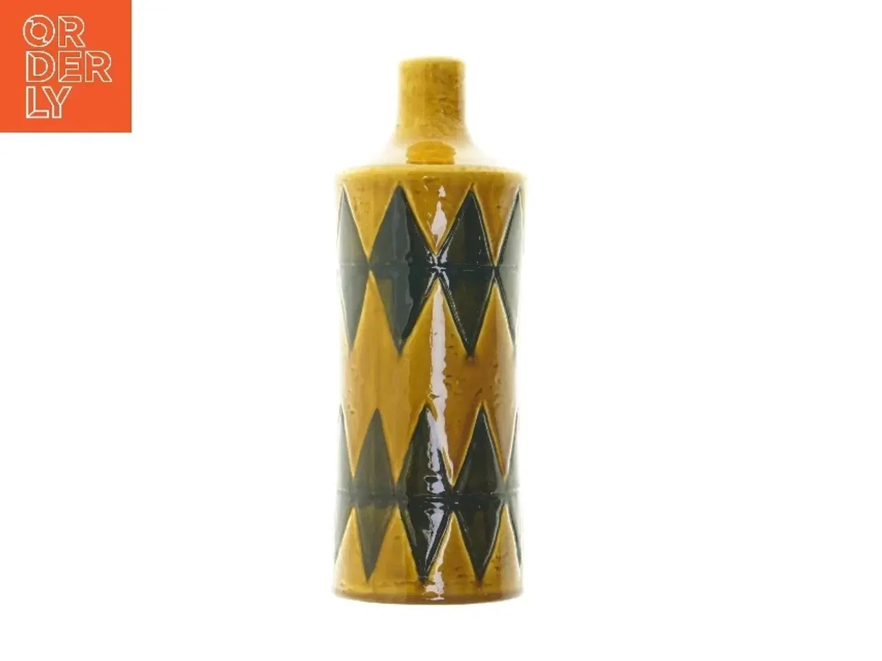 Billede 3 - Keramisk vase med geometrisk mønster fra Rrftrand (str. 27 cm)