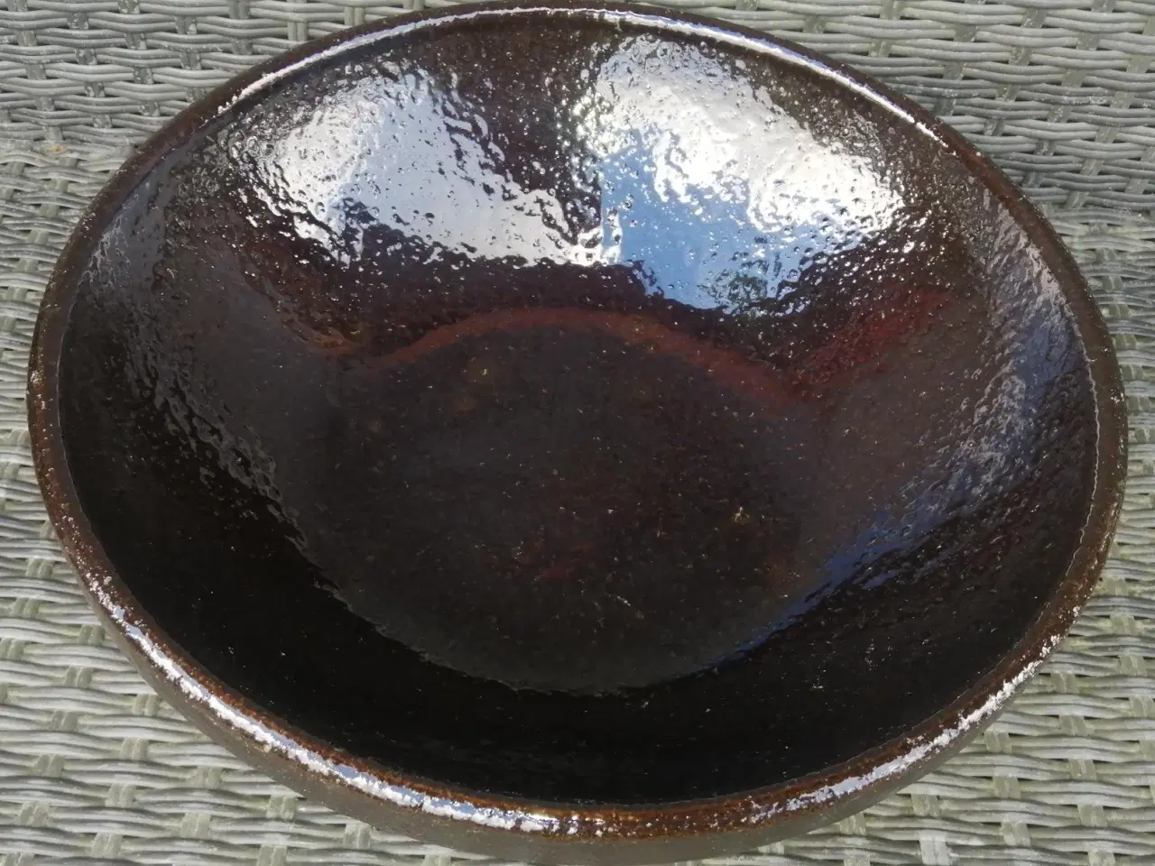 Billede 3 - STORT HASLE KERAMIK FAD, Ø 32 CM, FEJLER INTET