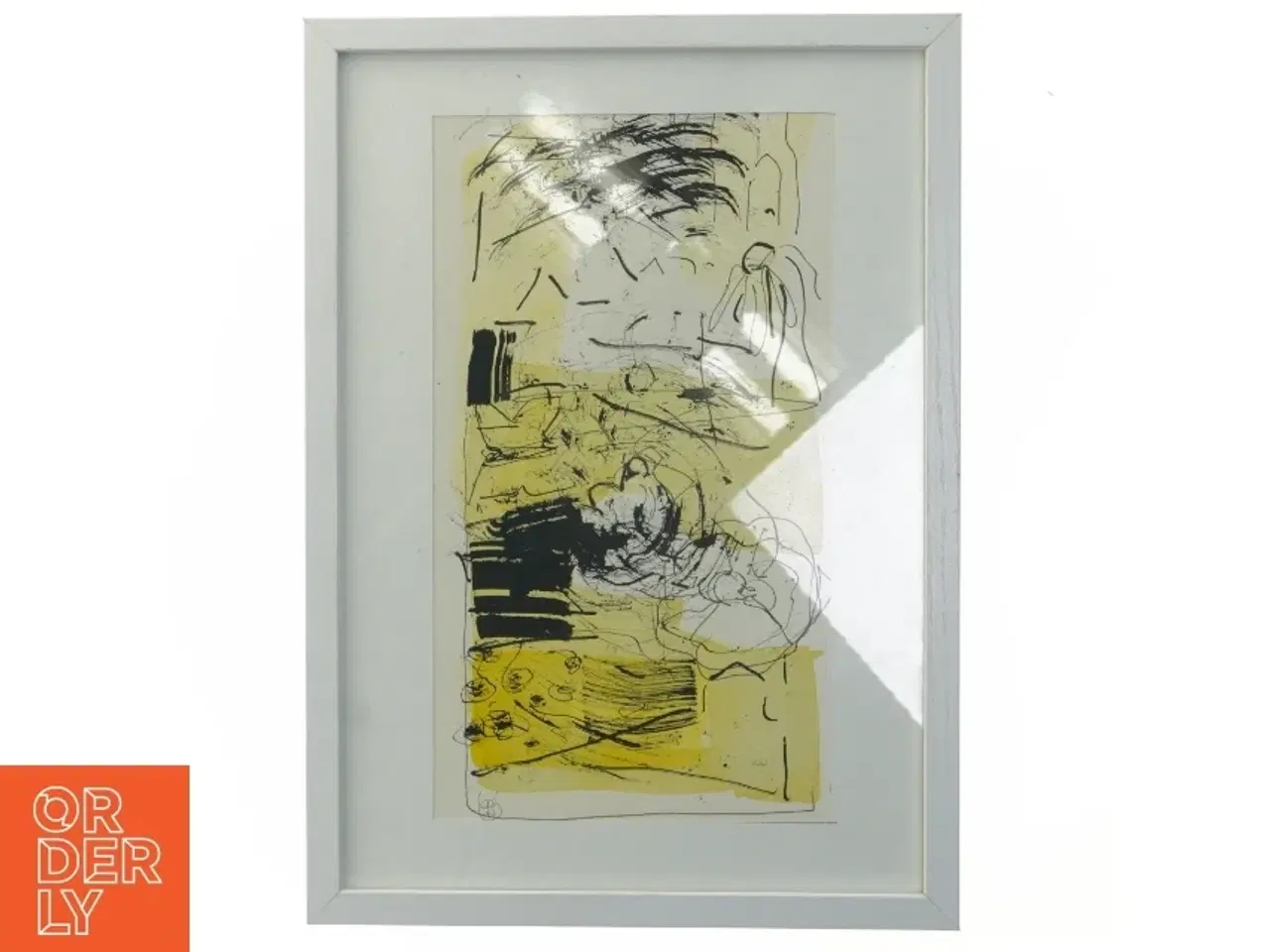 Billede 1 - Abstrakt kunstværk i ramme (str. 32x23 cm)