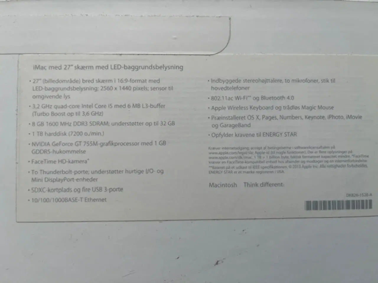 Billede 2 - iMac 27" 3,2 GHz Quad-Core intel Core i5