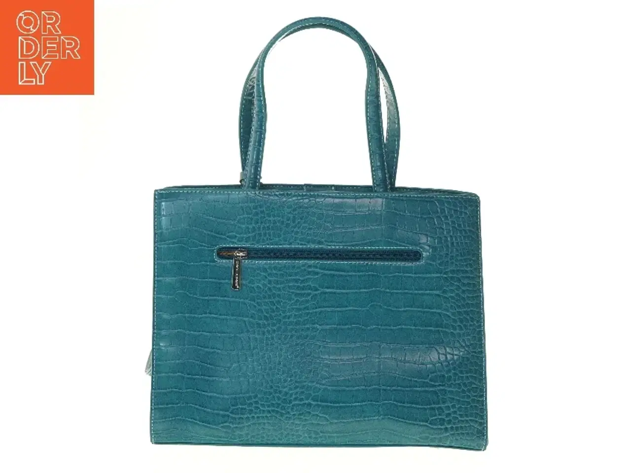 Billede 2 - Håndtaske med krokodillemønster fra David Jones (str. 25x33 cm)