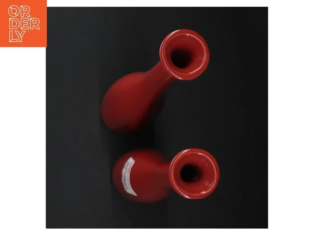 Billede 2 - Røde dekorative vaser (str. 31 x 6 cm)