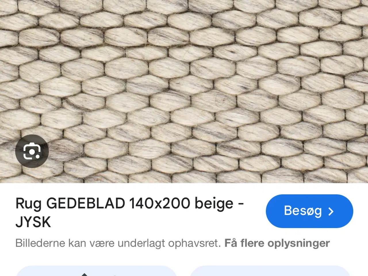 Billede 2 - Gedeblad Rug 140 x 200