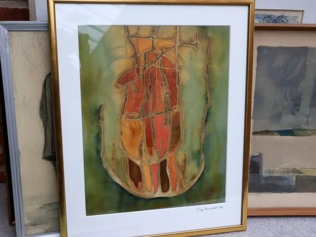 Billede 5 -  11 Stk Div litografier, malerier m.m. 