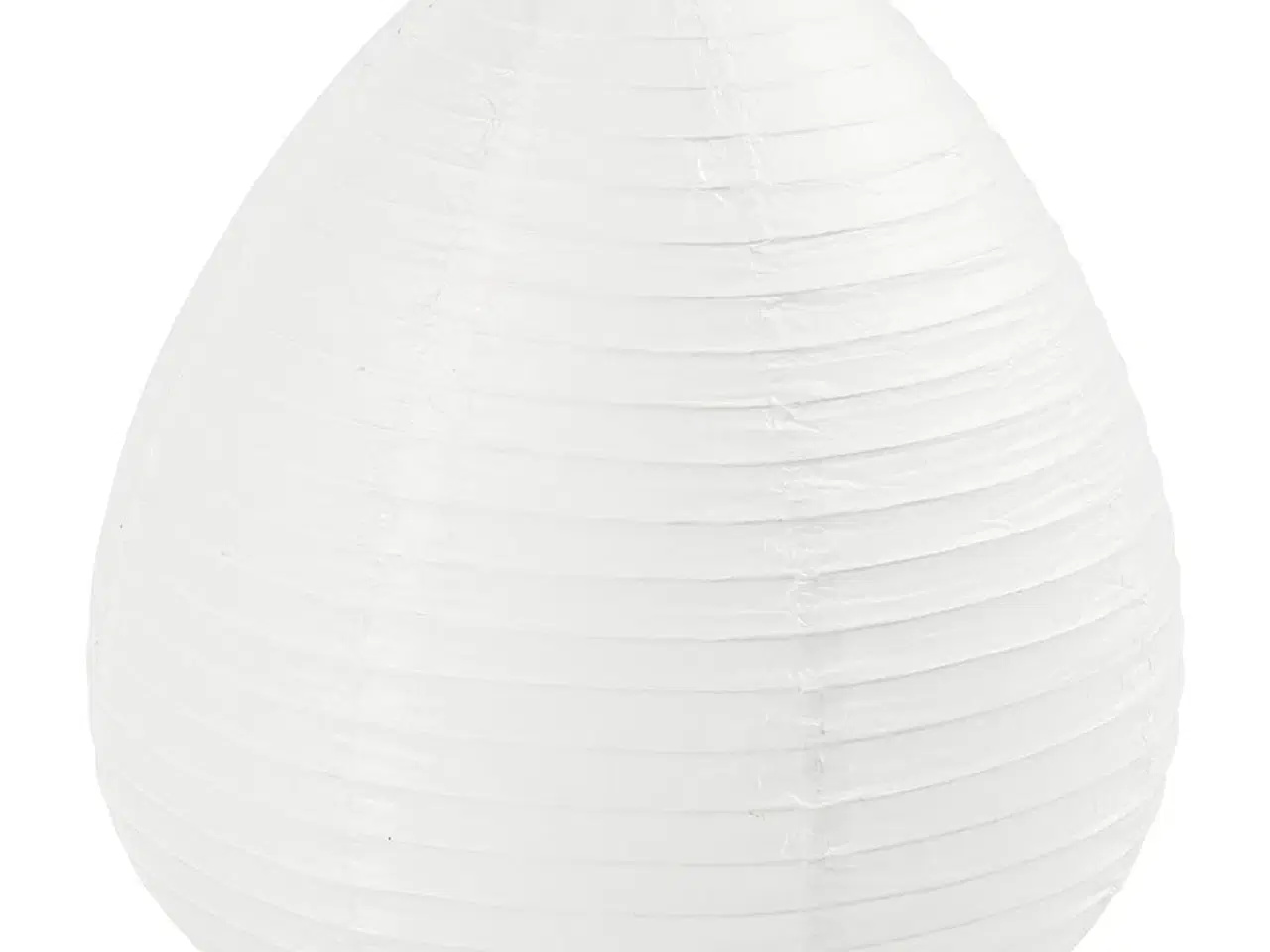 Billede 1 - Rispapirlampe, Dråbe, H: 27 cm, diam. 25 cm, hvid, 1 stk.