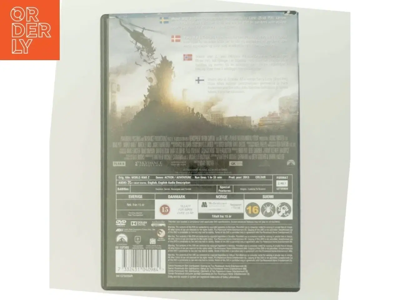 Billede 3 - World War Z DVD