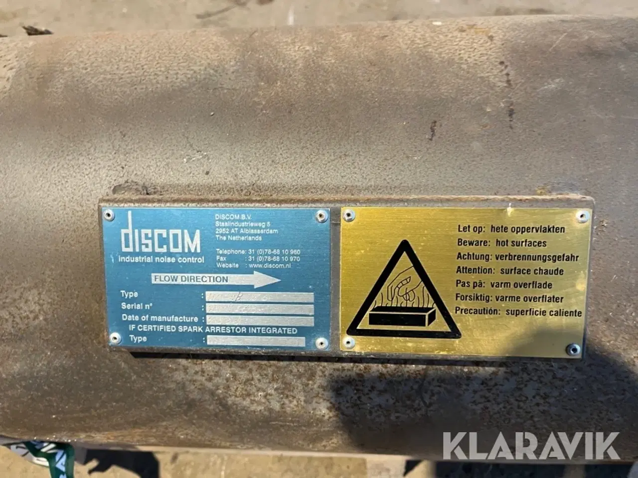 Billede 5 - Udstødning til generator Discom HM NB 150