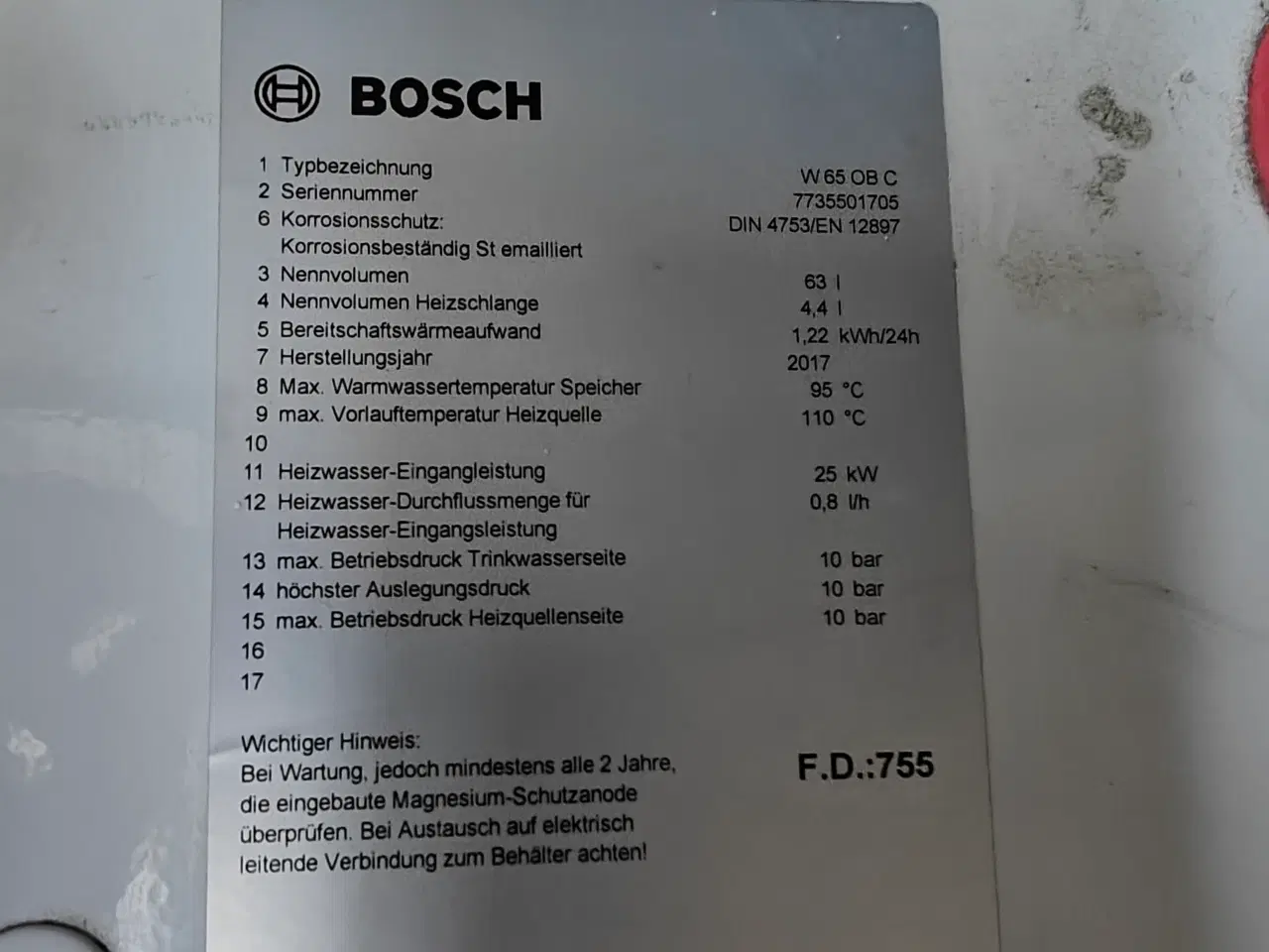 Billede 6 - Gasfyr, Bosch Condens 5000 W ZSB 14-5C