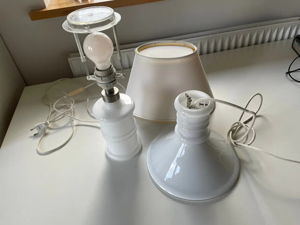 Billede 1 - Holmegaard Apoteker Pendel og Bordlampe
