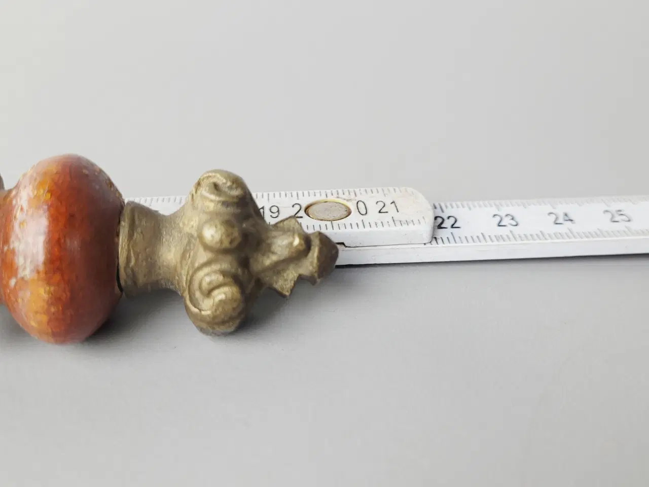 Billede 7 - ⭐️· Sjælden Vintage Håndklokke i Messing & Træ 