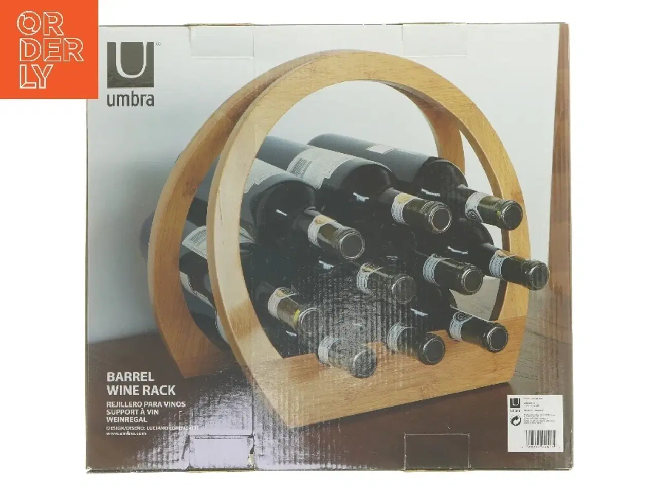 Billede 1 - Vinreol i træ fra Umbra (str. 34x37 cm)