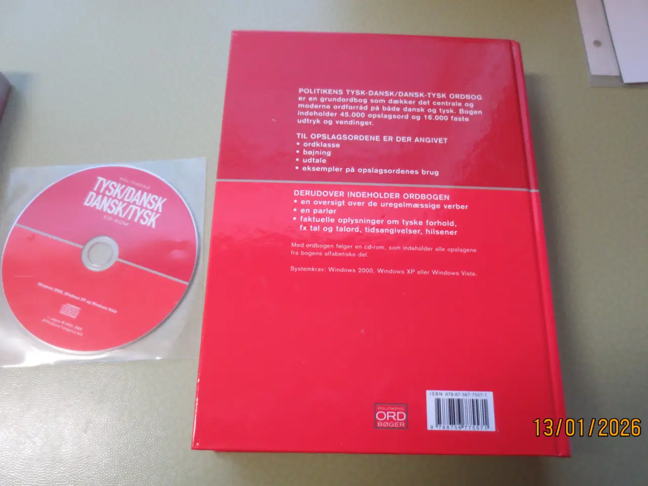 Billede 2 - 1 stk Ordbog Tysk/Dansk