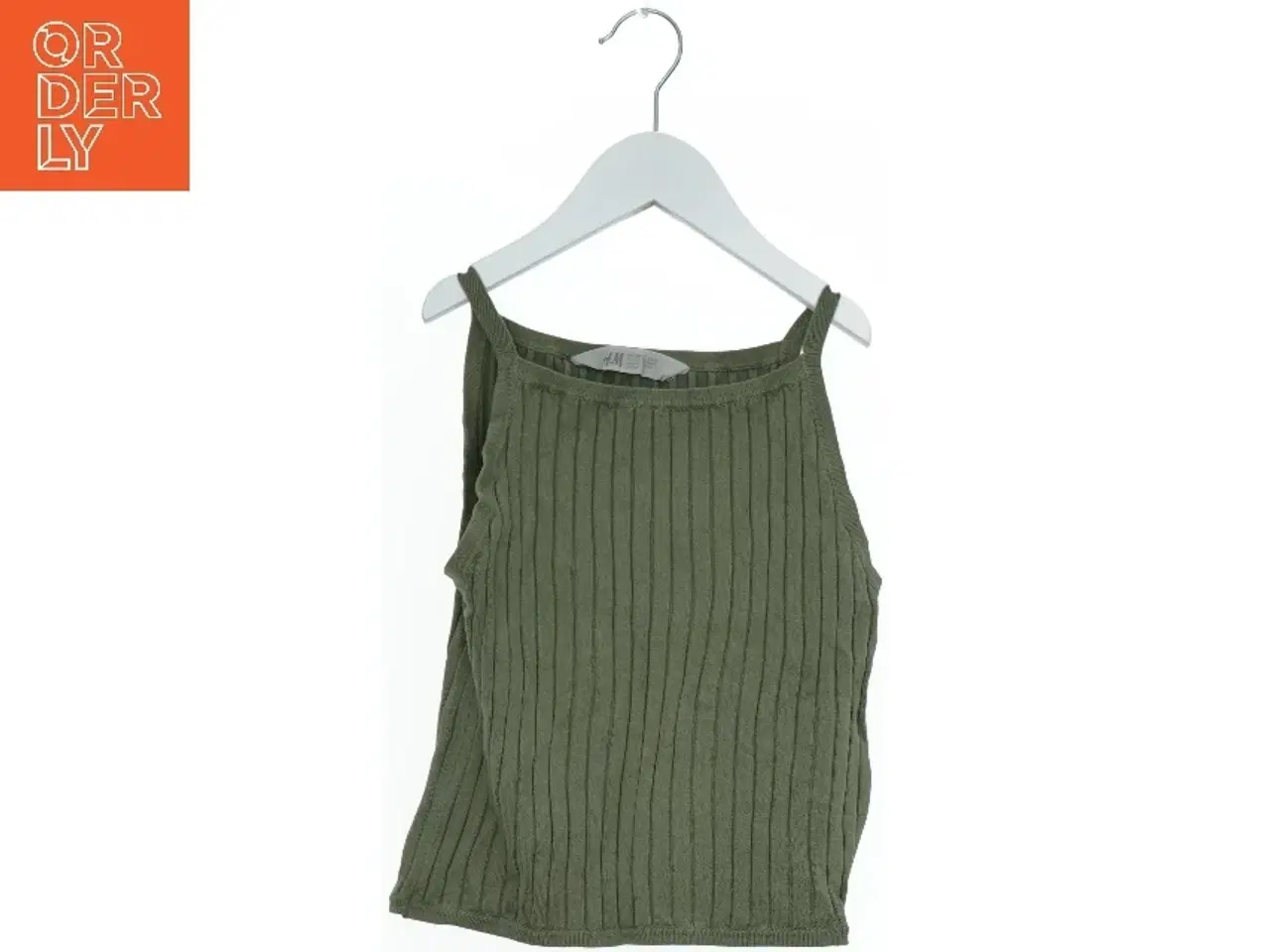 Billede 1 - Grøn ribbet top fra H&M (str. 140)