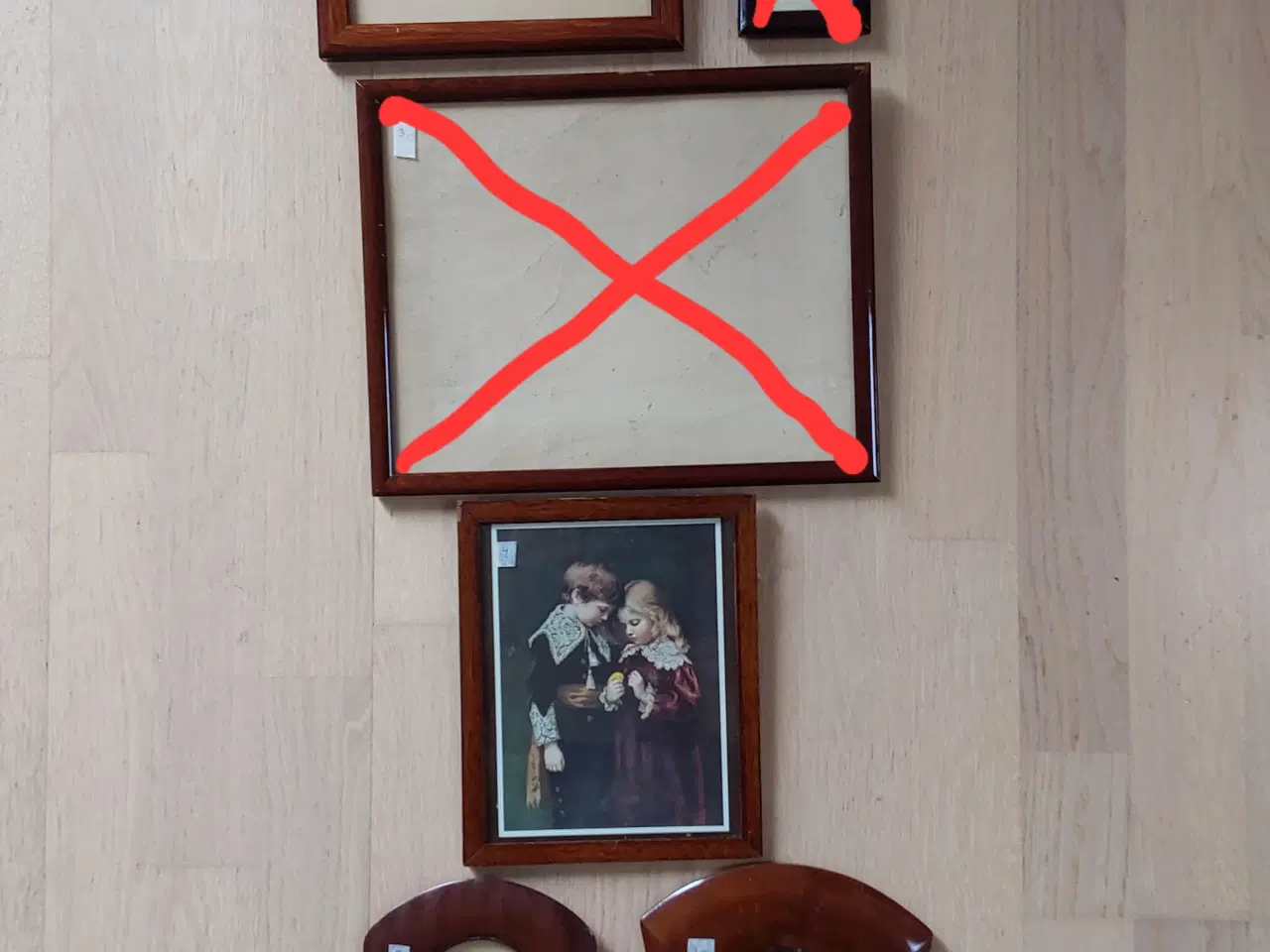 Billede 1 - Foto-/billedrammer antikke i mahogni