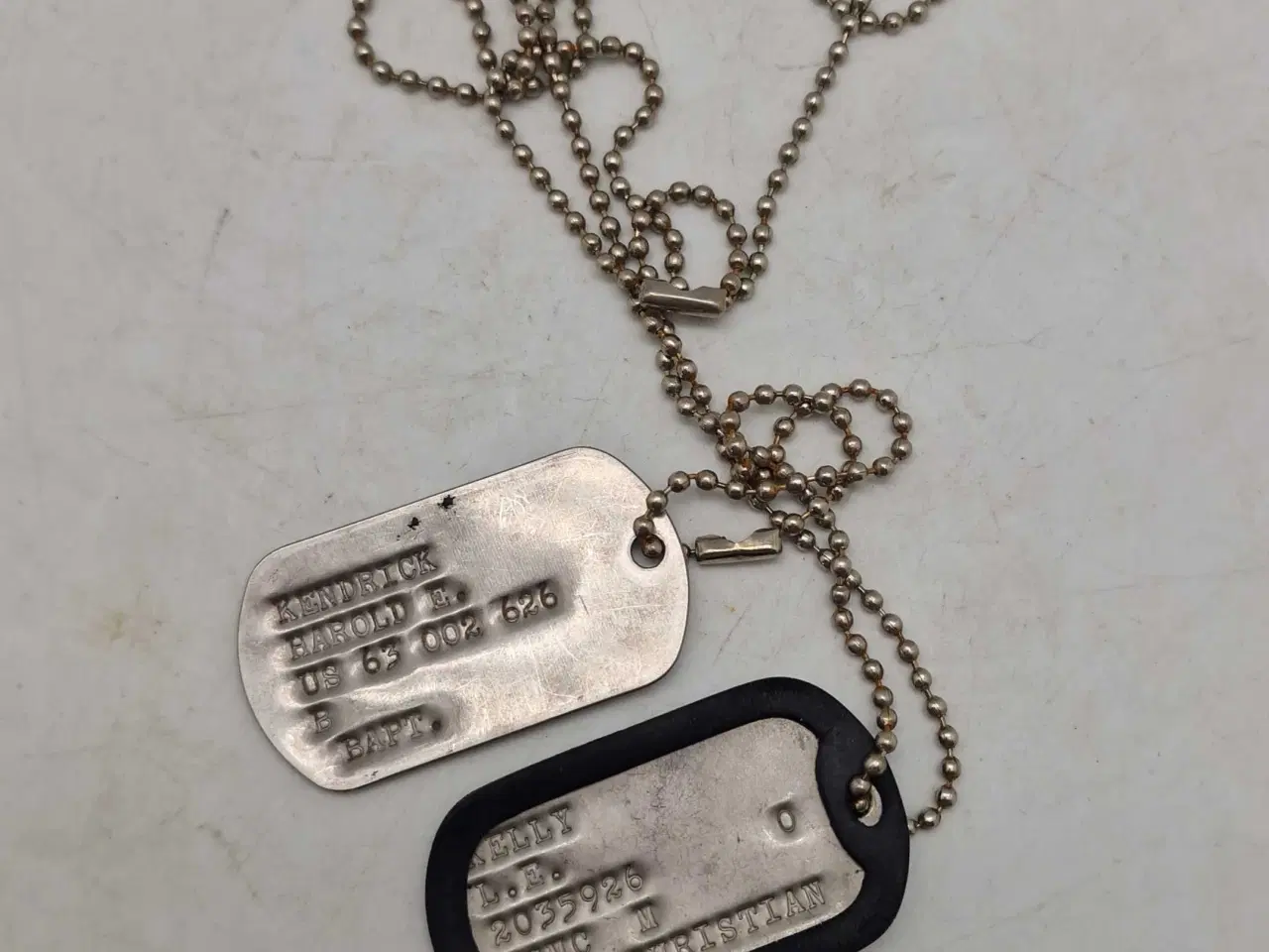 Billede 1 - 2 Stk. Originale US dogtags